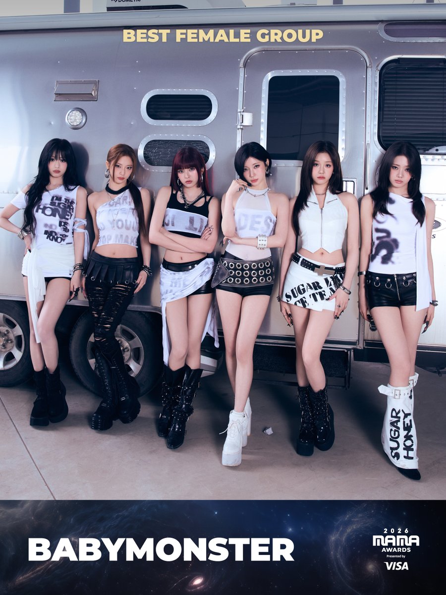 MnetMAMA's tweet photo. [#2026MAMA] BEST FEMALE GROUP Nominee | 여자 그룹상 후보

#BABYMONSTER

MOVE THE STARS,
A MUSIC INTERSTELLAR
2026 MAMA AWARDS

2026.11.20-21 (KST)
KYOCERA DOME OSAKA &amp; Mnet Plus

#MAMAAWARDS #2026MAMAAWARDS https://t.co/qJVOWJLsNN