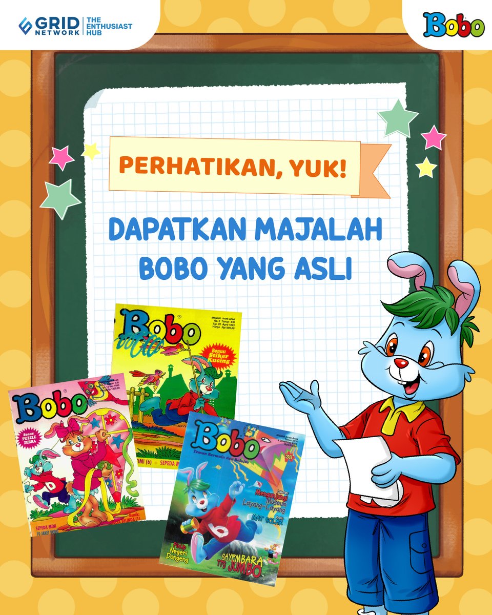 majalah_bobo's tweet photo. Hai, teman-teman!
Hati-hati terhadap akun atau pihak yang mengatasnamakan Majalah Bobo dan menawarkan majalah cetak maupun digital dengan harga tidak wajar atau meminta pembayaran melalui rekening pribadi https://t.co/Q2NhgqMKcJ