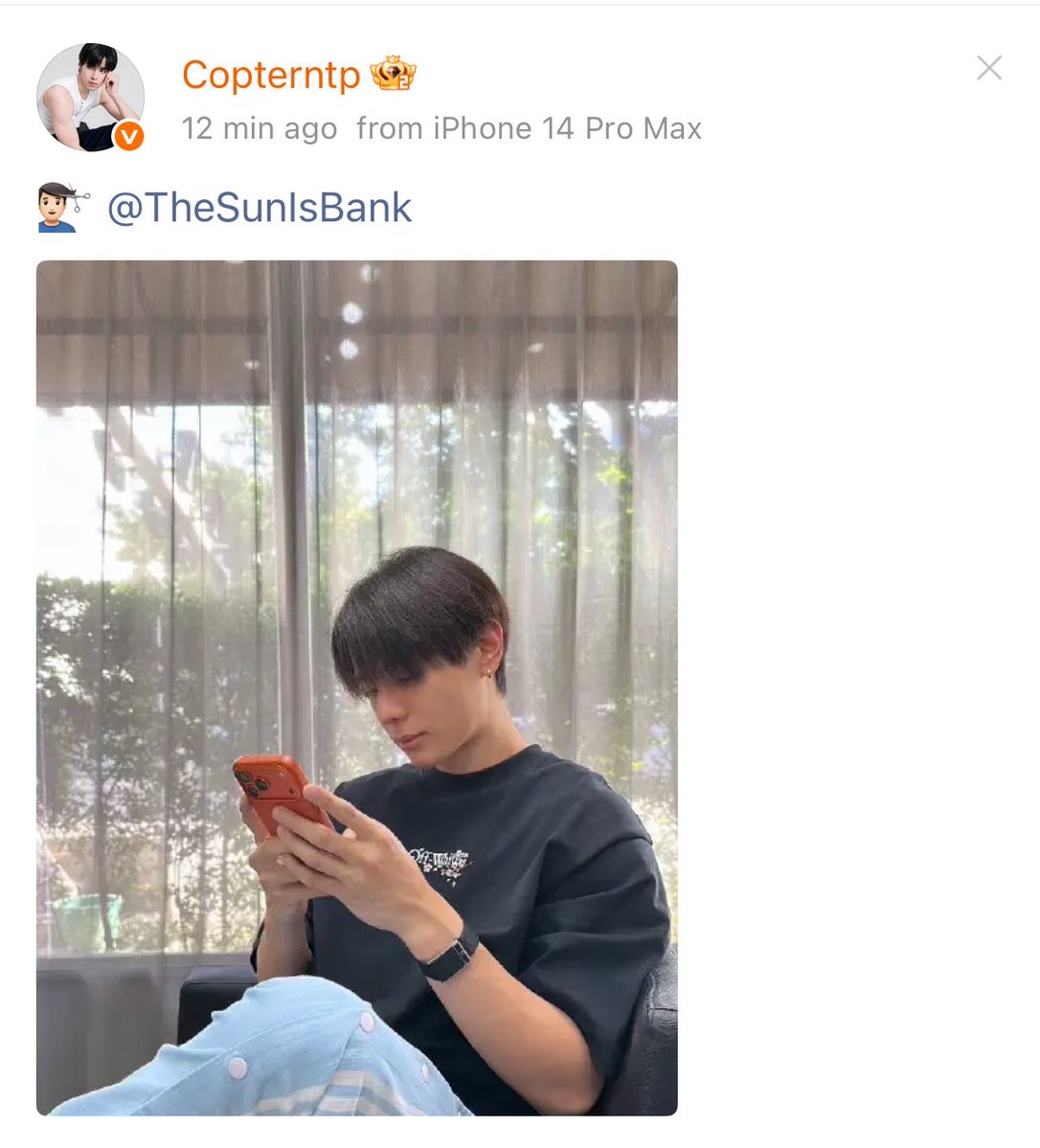 favbibbib's tweet photo. เพื่อนชั้นตอนไปเฝ้าแฟนตัดผมมันก้ถ่ายอวดงี้แหละ https://t.co/G1s1ku7TpK