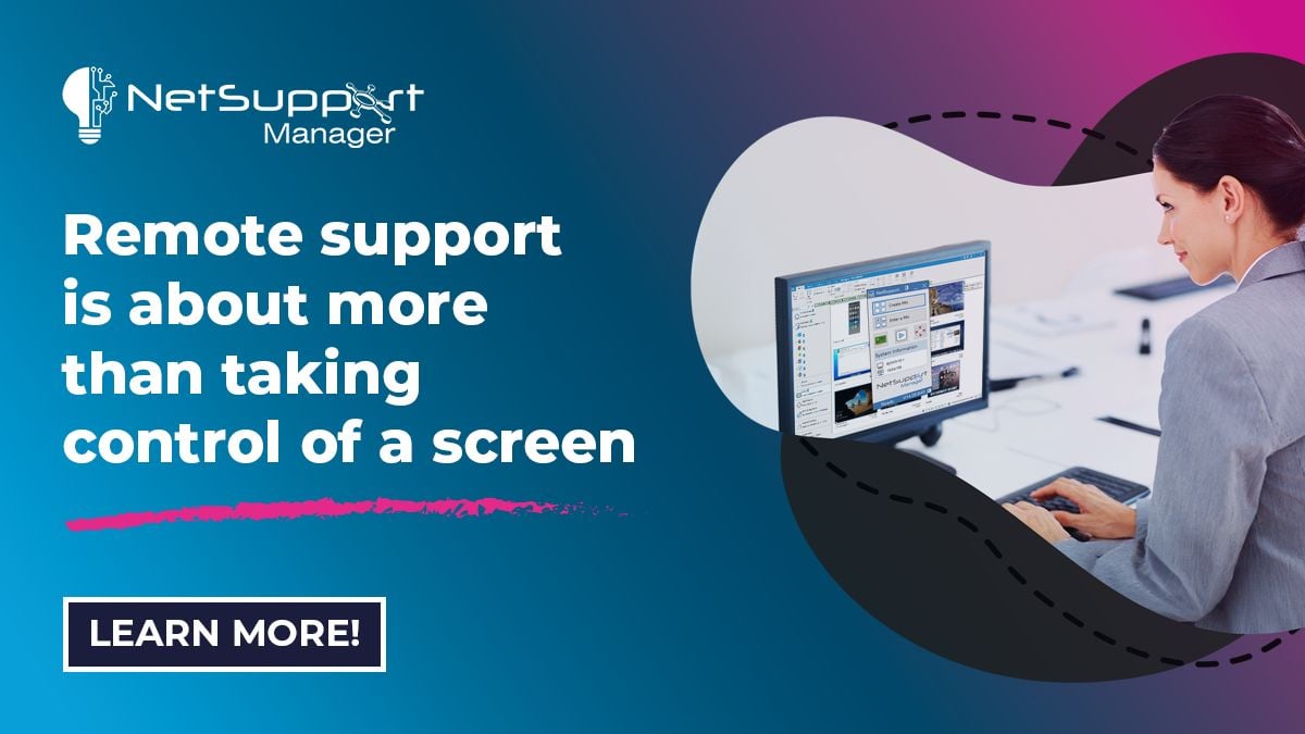 NetSupport_Corp's tweet photo. Remote support is more than screen takeover 🖥️⚡

Jumping straight into remote control disrupts user workflows. With NetSupport Manager, IT teams get a complete toolkit to diagnose &amp; resolve issues behind the scenes first.

👉 Try it today: https://t.co/TqCqtp0Q1o

#ITSupport https://t.co/qnoMtOIho0