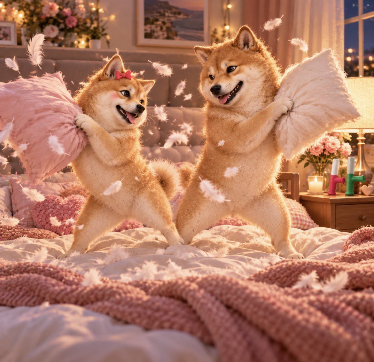 Batona_pf's tweet photo. Pillow fight !! https://t.co/IBQwe0uCtH