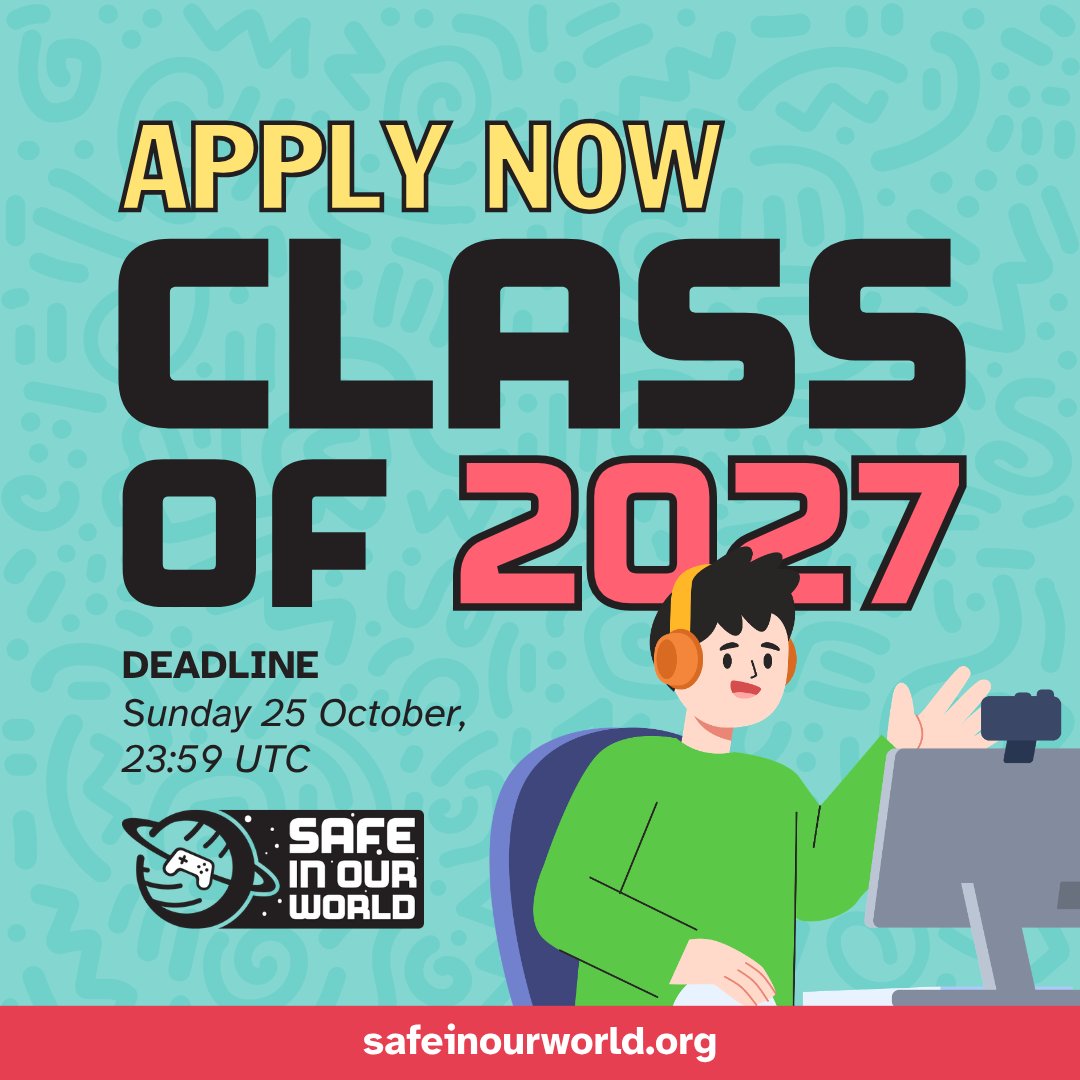 SafeInOurWorld's tweet photo. Join our global network of mental health ambassadors! 🚀 We're looking for our Class of 2027. Could that be you? 👀

We're supported by over 200 ambassadors from 15 countries. Help us bring mental health support to those who need it. 💚

APPLY NOW ⬇️
https://t.co/zzQB3TZIzh https://t.co/R3gIPF7UiA