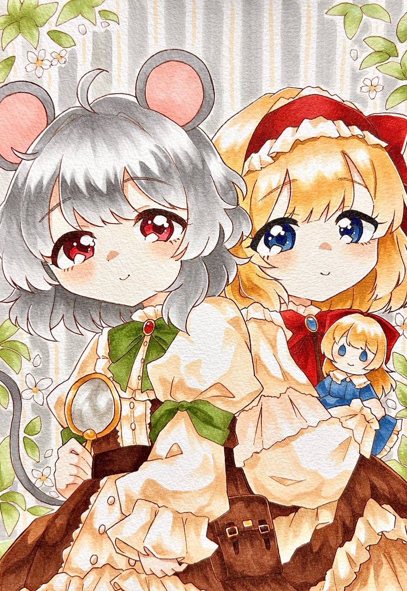 nagichamu_'s tweet photo. 🌿𓂃 
#アリス・マーガトロイド #ナズーリン
#東方Project #コピックイラスト https://t.co/x8So7w2x0k