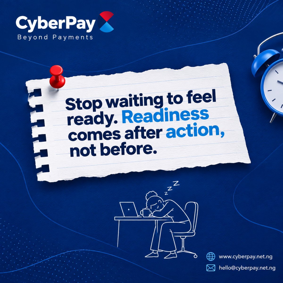 CyberPaynaija's tweet photo. No progress has ever come from sitting still.
CyberPay wishes you an active week! https://t.co/F8disWNicC
