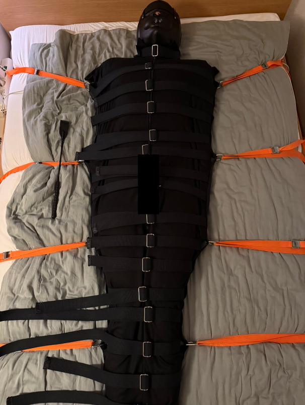 thesuitedguyy's tweet photo. Finally got myself a new piece by @ShopStrait and this sleepsack is absolutely insane. Comfy but also inescapable. Cant wait to spend many hours in it 🥵😮‍💨 https://t.co/UJTEphDvij
