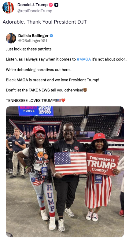 GuntherEagleman's tweet photo. President Trump posted this last night and the LEFT hates it. https://t.co/uz1HlbvP49
