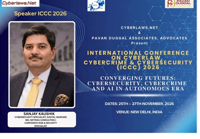 Netrika_PvtLtd's tweet photo. Sanjay Kaushik, MD, Netrika Consulting, will join ICCC 2026 in New Delhi, from 25–27 November, contributing his expertise to discussions on cybersecurity, cybercrime and AI in the autonomous era.

🔗 https://t.co/ZTTI8oY6sM

#ICCC2026 #CyberSecurity #CyberCrime #AI https://t.co/kTydPOnOhA