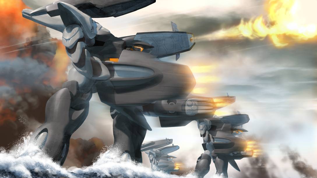 Muvluv_Official's tweet photo. #マブラヴ シリーズ戦術機紹介
　　　A-6J/TFA-Type81　海神(わだつみ)

米国軍の開発したA-6「イントルーダー」の帝国軍仕様。
潜水母艦より発進し、揚陸地点の橋頭堡を確保する。
重装甲で固定武装が充実した水陸両用機。 https://t.co/qtxPAAlpcd