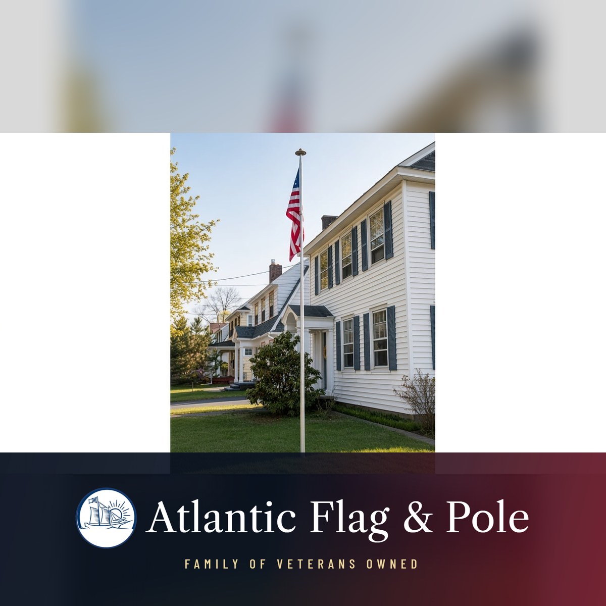 AtlanticFlagP's tweet photo. Small hands, flag clips, no ladder. They put it up before school. That is a habit, not a chore. #AmericanFlag https://t.co/8LAvwuyDuW