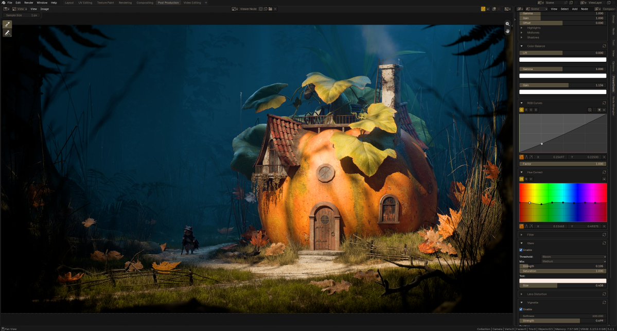 slavoartist's tweet photo. Where Autumn Slumbers
From sketch to 3D artwork: #Blender, #Affinity, Pencil and Paper. https://t.co/QEeAjmOqzS