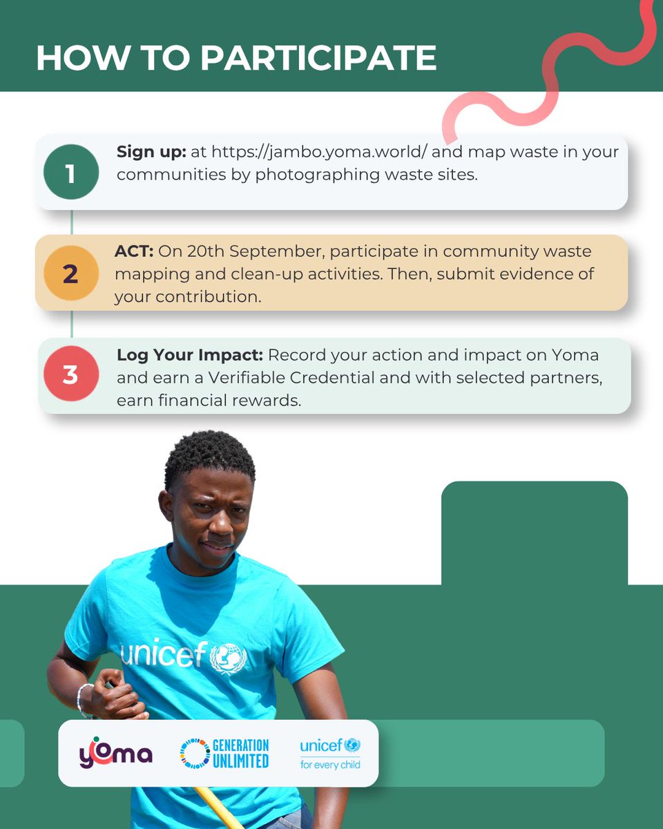 RLabs's tweet photo. We are proud to support @yoma_world & @GenUnlimited_  on the continental #WorldCleanupDay Climate Action Challenge through Oct 31! 🌍

Together with @UNICEF_SA, we’re empowering youth to lead cleanups, map waste & build a greener future.

Join in: https://t.co/8AKwg2l317

#RLabs #MakingHOPEContagious #GreenRising #WorldCleanupDay #Yoma #ClimateAction