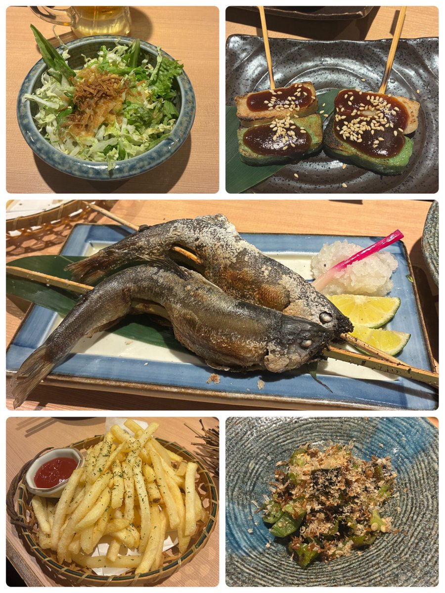 kix3kd0101's tweet photo. 夕食は京都に戻って、原始炭焼きが食べられるお店へ。
鮎の塩焼き、皮はパリパリ、身はフワフワ!!
他のお料理どれも美味しかった!!

 #濱いち https://t.co/ylg6vpHK9K
