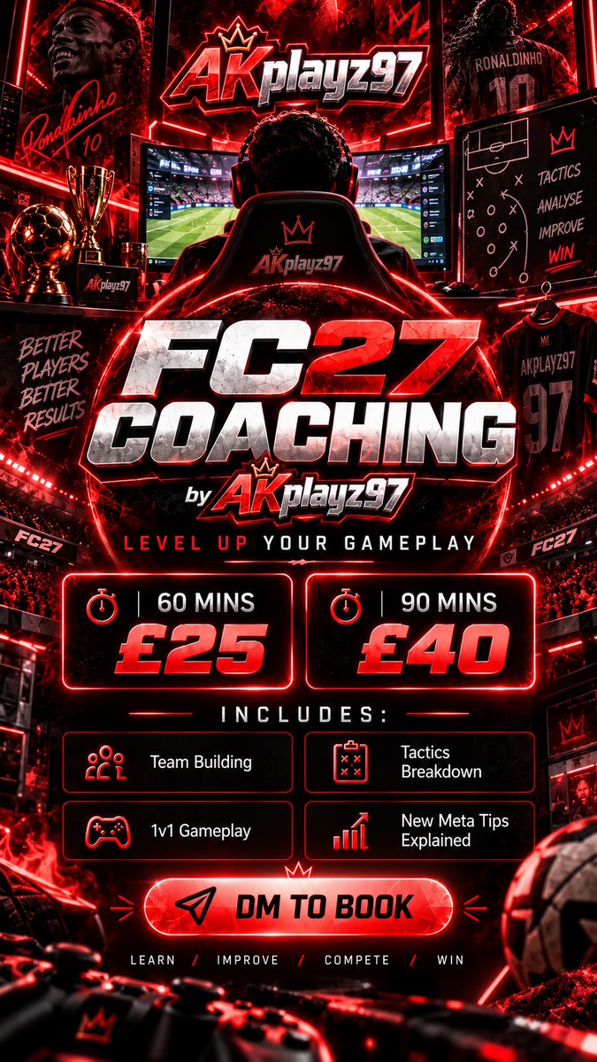 AKPlayz97's tweet photo. Trying to improve at FC27 DM me #fc27 #fut https://t.co/iMUcVaCPKG