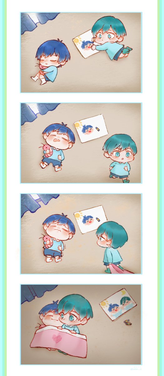 letter_xi's tweet photo. rnis
💤「眠たい」🛏️
⚠️年齢操作（同じ幼稚園設定） https://t.co/VywWfp19gB