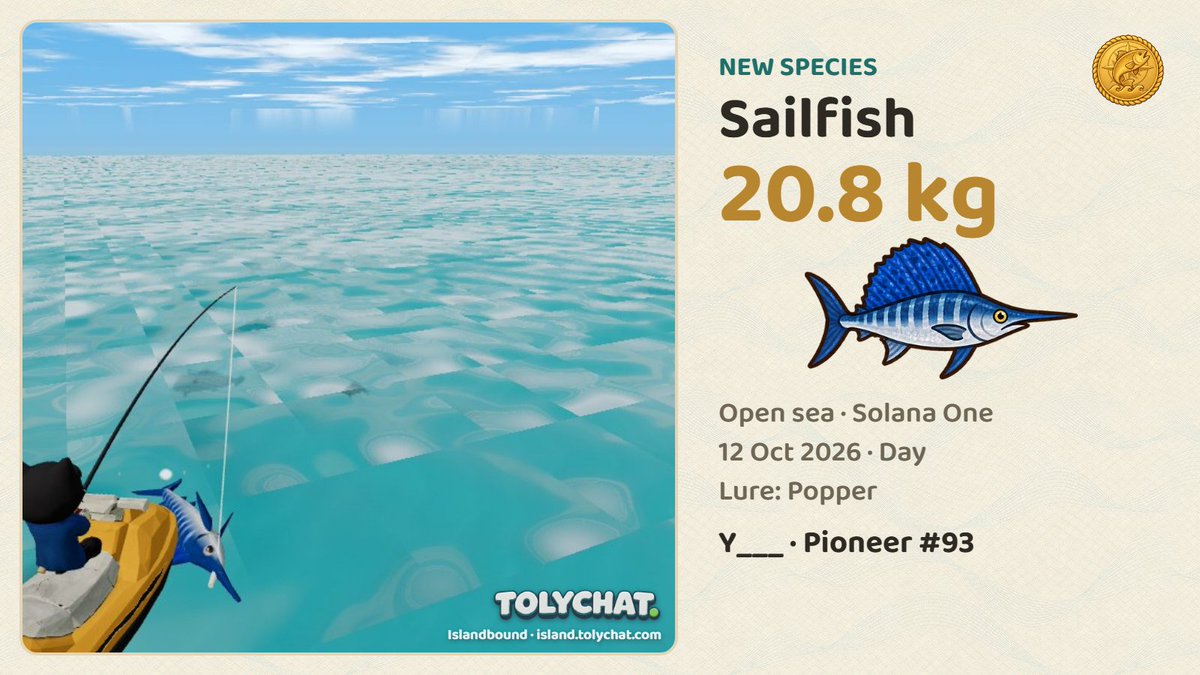 Oturobgn's tweet photo. New fish on @tolychat islanbound https://t.co/htoJnoqY67