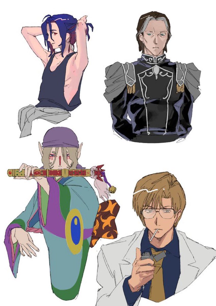 ho980725's tweet photo. 普段描かないキャラでリクエスト募ったときの絵です https://t.co/MwgzUv0Ulr