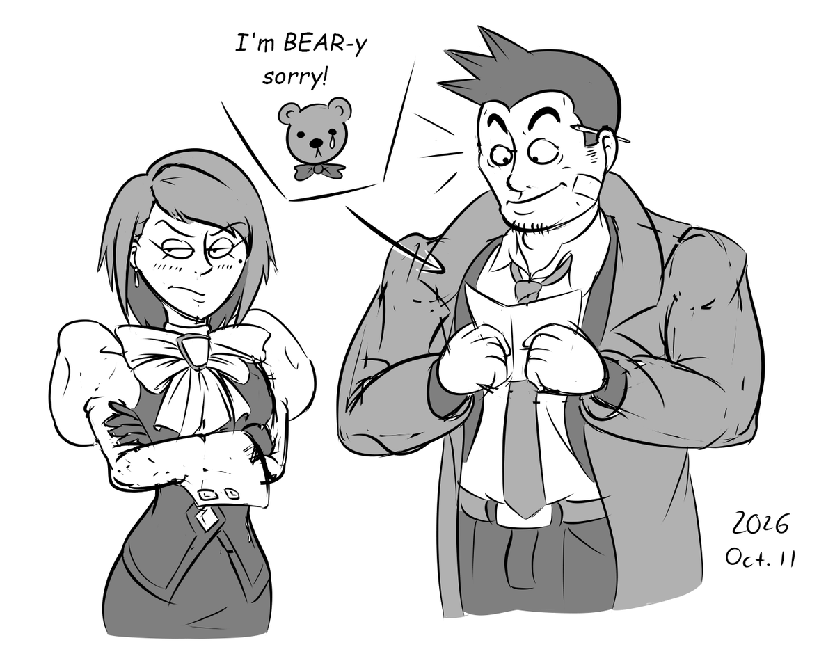 EvilAppleWho's tweet photo. vent art
#aceattorney https://t.co/32yh97K535