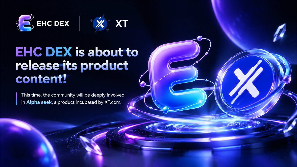 EHC_DEX's tweet photo. 🚀 EHC DEX is about to release its product content!

This time, the community will be deeply involved in Alpha seek, a product incubated by https://t.co/lYkCl6TzmS. @XTLabs_HQ @XTexchange 
Not just watching from the sidelines — but building together, pushing forward together, and witnessing it together.

The product launch is only the beginning. The real Alpha will be uncovered by the community together.
Stay tuned.

#EHCDEX #Alphaseek #DeFi #Web3