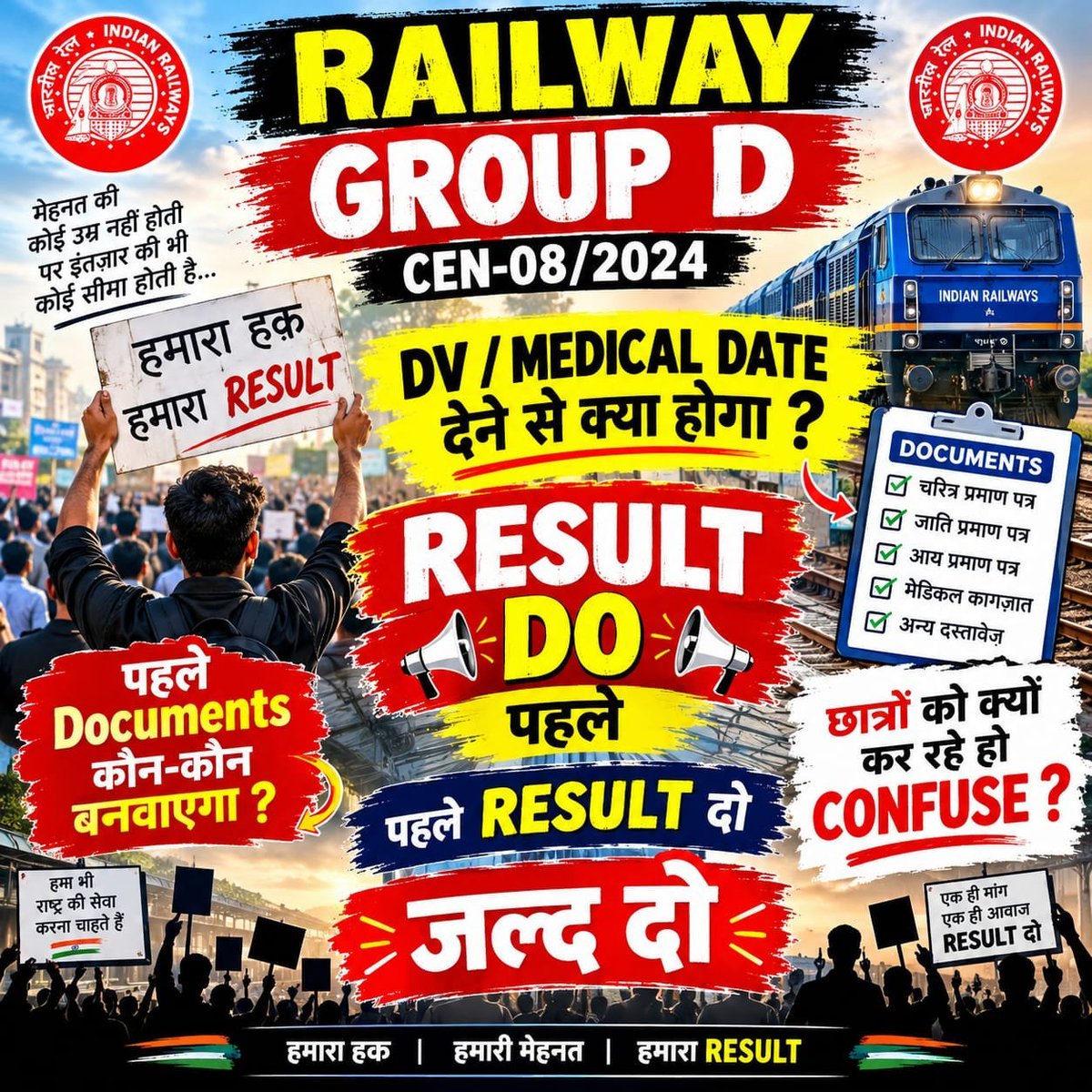 Brijend33937291's tweet photo. #CEN082024_DV_RESULT_DO
#RAILMIN
#PMOINDIA
#ASHWANIVAISNAV https://t.co/GuC1rbe8wO
