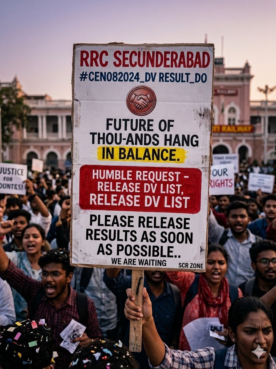 jagan_ustaad's tweet photo. #CEN082024_DV_RESULT_DO 
Please declare the final results and DV schedule for RRB CEN 08/2024  for the Secunderabad Zone🙏 @SCRailwayIndia
#RRCSecunderabad
 #SouthCentralRailway #SCR
@AshwiniVaishnaw @Q_ResponseSCR @gmscrailway @GMSRailway @drmhyb @drmsecunderabad @RailMinIndia https://t.co/3Je9GIX6bj