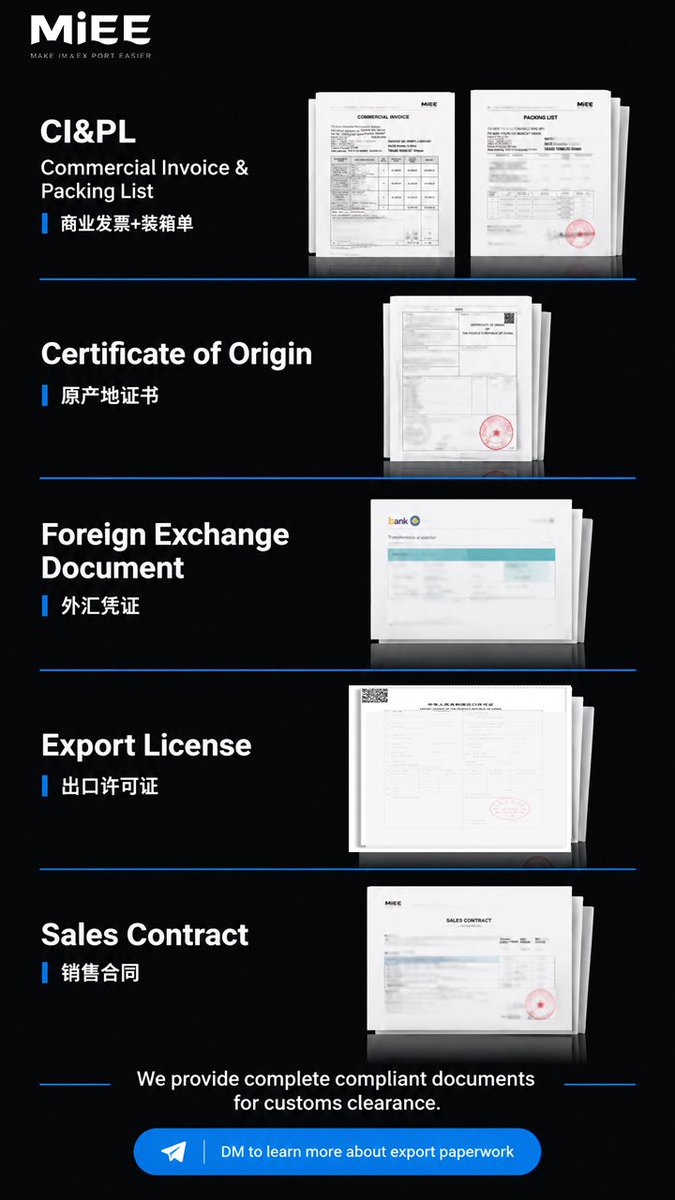 ya_zo30703's tweet photo. MIEE prepares the necessary paperwork for each shipment, helping buyers avoid delays at customs and ports.

DM to learn more about export paperwork
#export #AutoLogistics #TradeCompliance https://t.co/BbFVwhyMTV