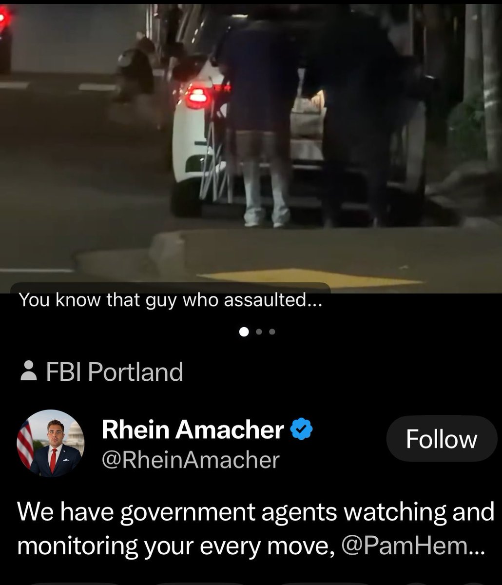 PamHemphill79's tweet photo. Tell them how you @RheinAmacher stalked a 73 year old women down at Portland ICE, then show a picture of someone pointing a gun at me! 
@MAGACult2 https://t.co/5b6cTrzzP2