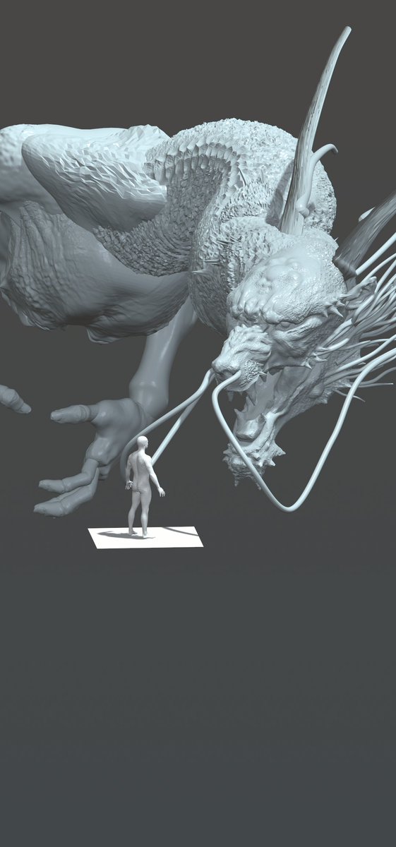 ozzgj9's tweet photo. #3D
#NomadSculpt

夢で見た王道な龍(造形中)
こんな感じで戦ってました。まだ再現出来てない気がするので、不定期に作ります。 https://t.co/Im7Q0nKq2s