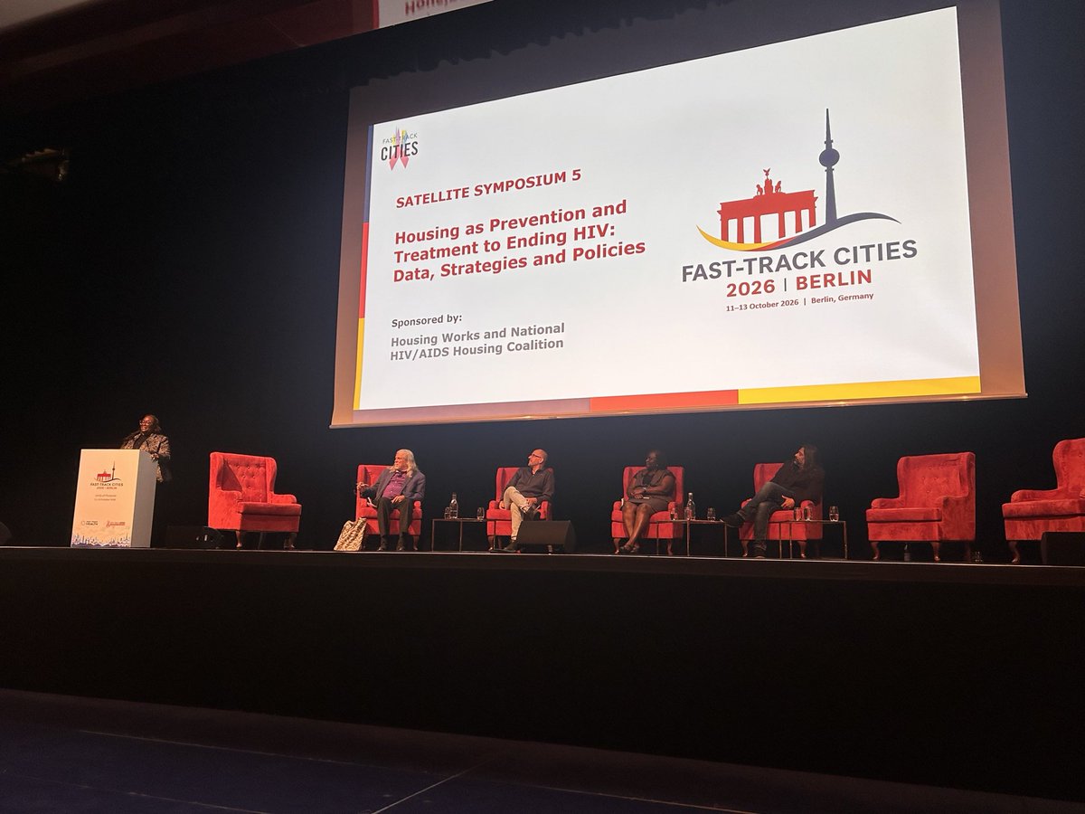 IAPAC's tweet photo. Yesterday’s global Fast-Track Cities 2026 pre-conference satellite symposia in Berlin covered many diverse topics, including faith in action, optimizing cancer care, addressing the climate-health nexus, and housing as HIV prevention and treatment infrastructure. https://t.co/ganCWvNsoI