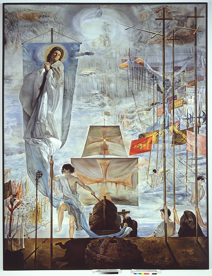 JMichaelWaller's tweet photo. Salvador Dali's art shows the monumental importance of Columbus' crossing of the Atlantic. https://t.co/LmebEYMDcc