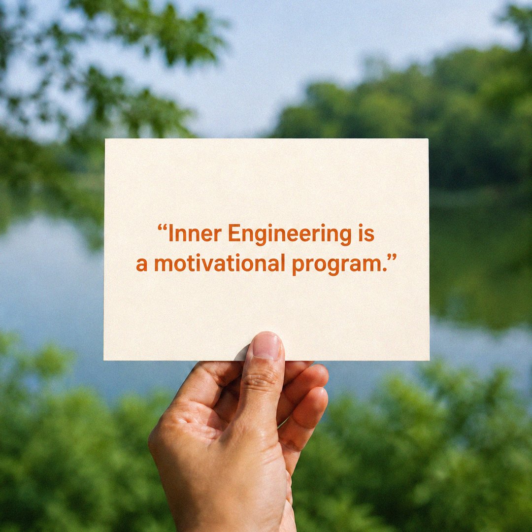 ishafoundation's tweet photo. Inner Engineering is not about belief, religion, or motivation.

It is a powerful program offered by Sadhguru to explore the mechanics of life within you and create a more balanced, joyful, and fulfilling experience.

To Register - https://t.co/qzvHpfQb5M https://t.co/co6jRWVp3o