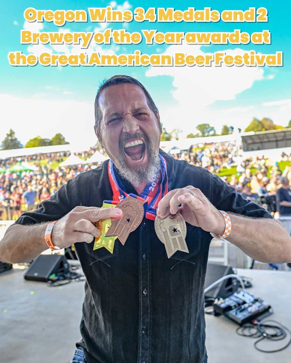 NewSchoolBeer's tweet photo. Oregon wins 34 medals and 2 brewery of the year awards at the 2026 @GABF. Here are the winners https://t.co/gWv5Yt6ssM
#gabf #gabf2026 #craftbeer #oregoncraftbeer https://t.co/UtTft3qlnn