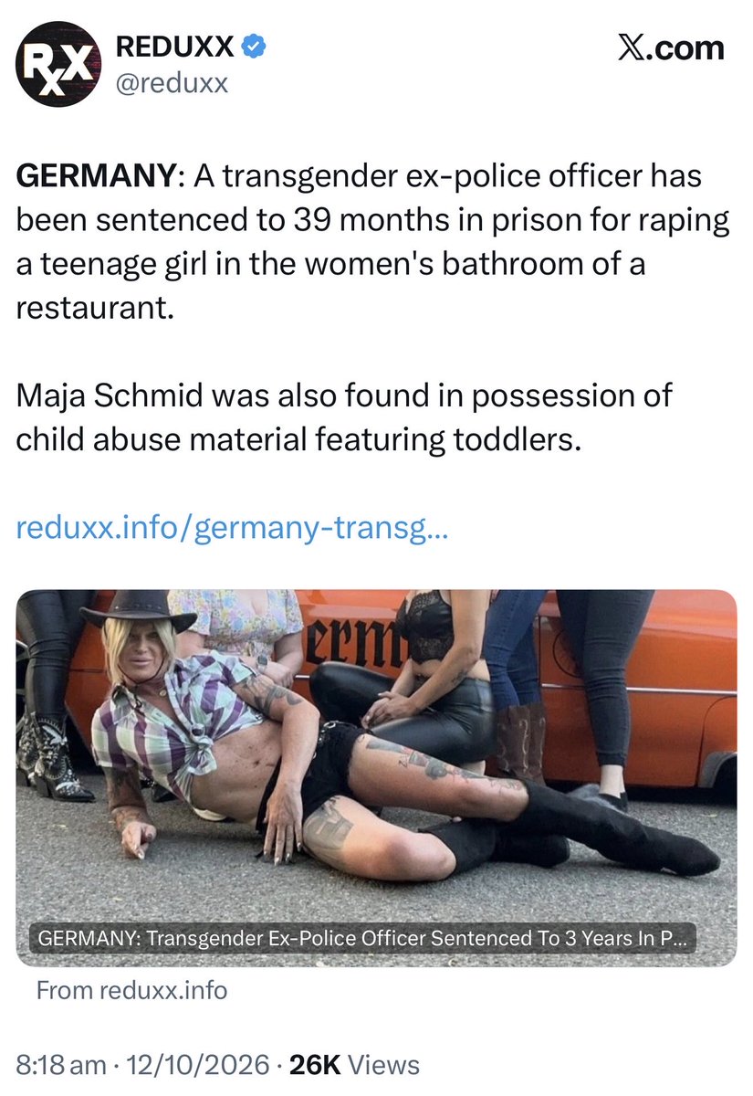 salltweets's tweet photo. For the better part of a decade, trans activists have demanded that any man who claims to be a woman *is* a woman, which by their own logic includes this POS who embodies every one of the worst possible scenarios associated with men getting the legal status of “woman”. https://t.co/NhvI4pAGgz