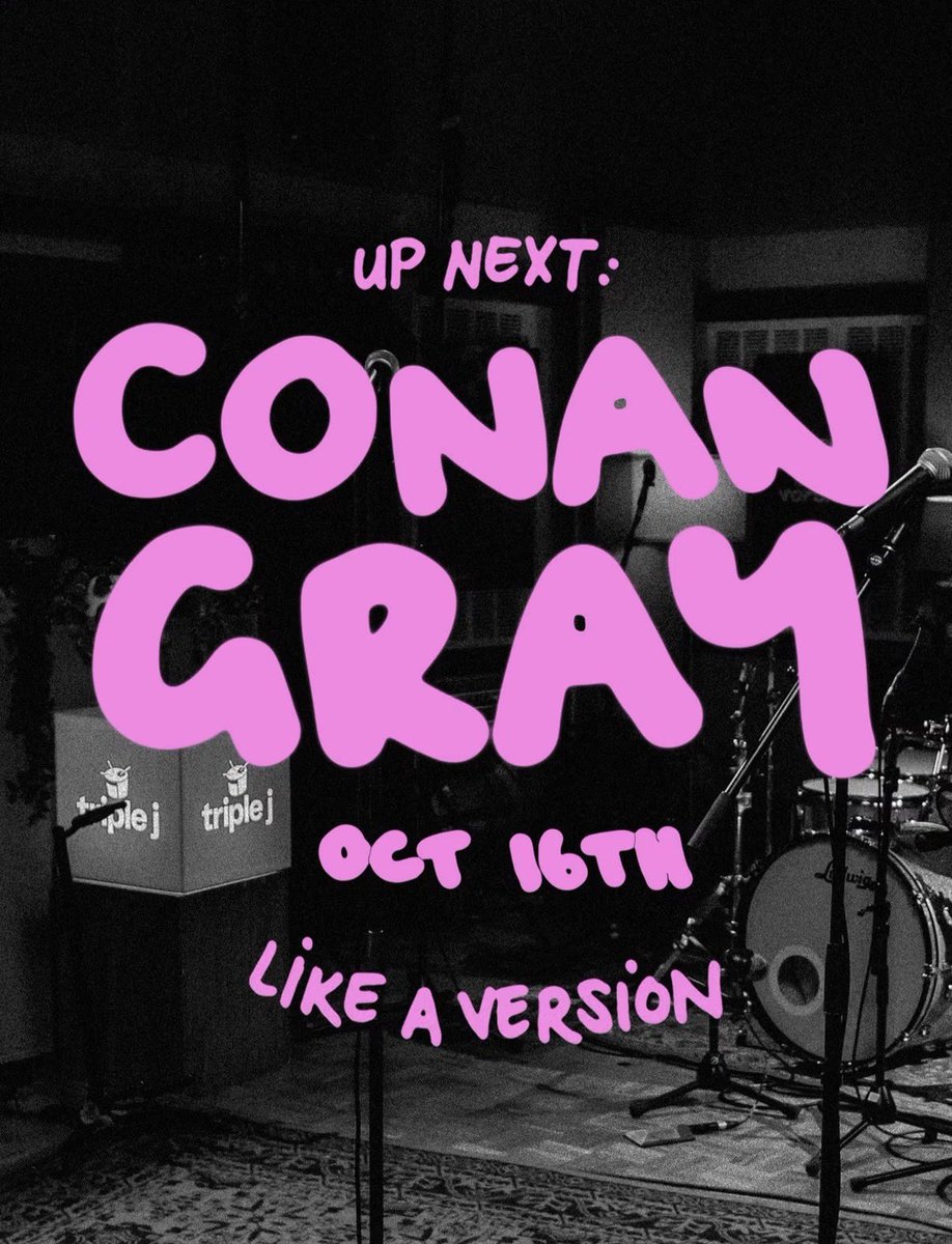 conanpopbase's tweet photo. Triple J (Australian public radio station) announces Conan Gray will take on “Like a version” this Friday morning October 16th ✨🙏🏽

It is a music segment in which Conan will live perform a cover and one of his own songs https://t.co/skD0wYWVWZ