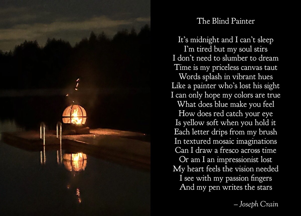 theblindpaintr's tweet photo. #JosephCrain’s Oberon 20th Anniversary Edition poem! #poetry #poetrylovers #SpilledInk https://t.co/6l39w9VAOc
