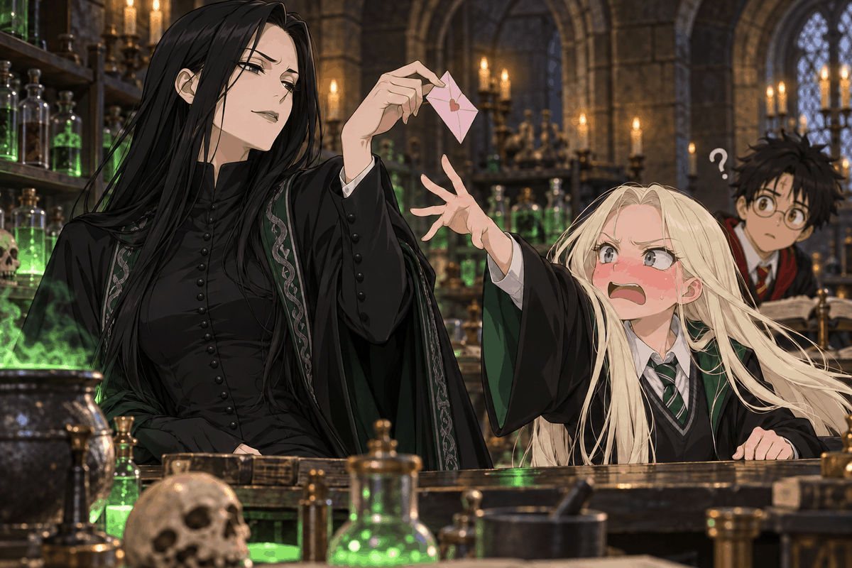 Snape_CTO's tweet photo. Draft twelve, Miss Malfoy?
I confiscated the first eleven.
The spelling was worse than the feelings. https://t.co/ubxinmgCKR