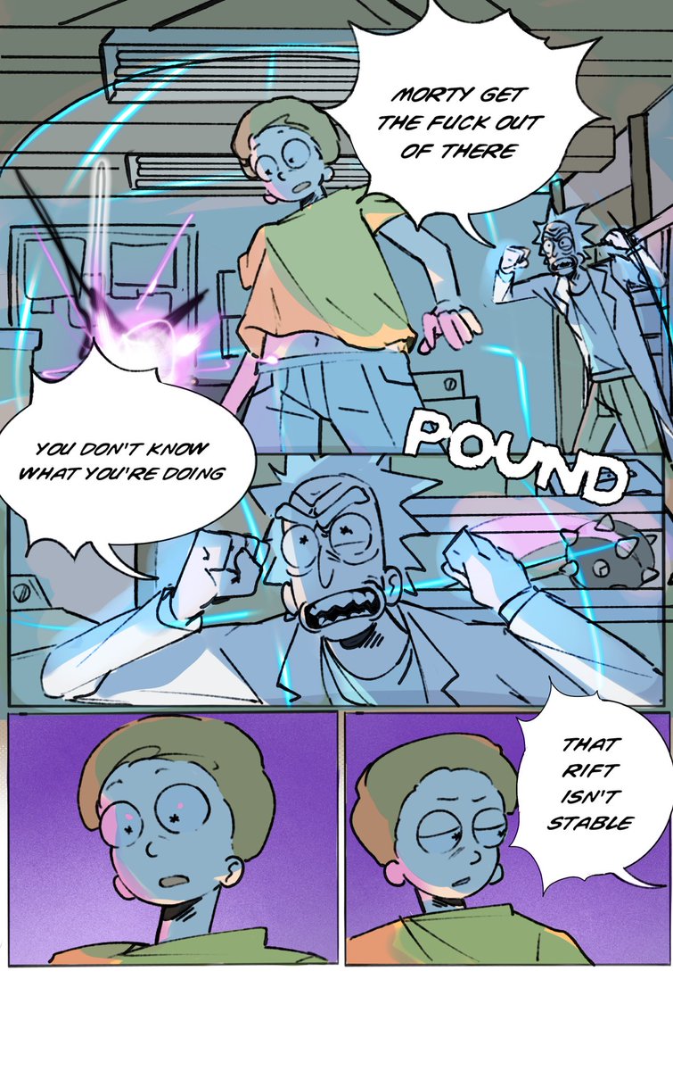 mewo7777777's tweet photo. (1/?) ongoing im trying to work on this as much as possible but making comics is like deep frying your brain #rickandmorty #ricksanchez #mortysmith #comic https://t.co/H1PVMePet1