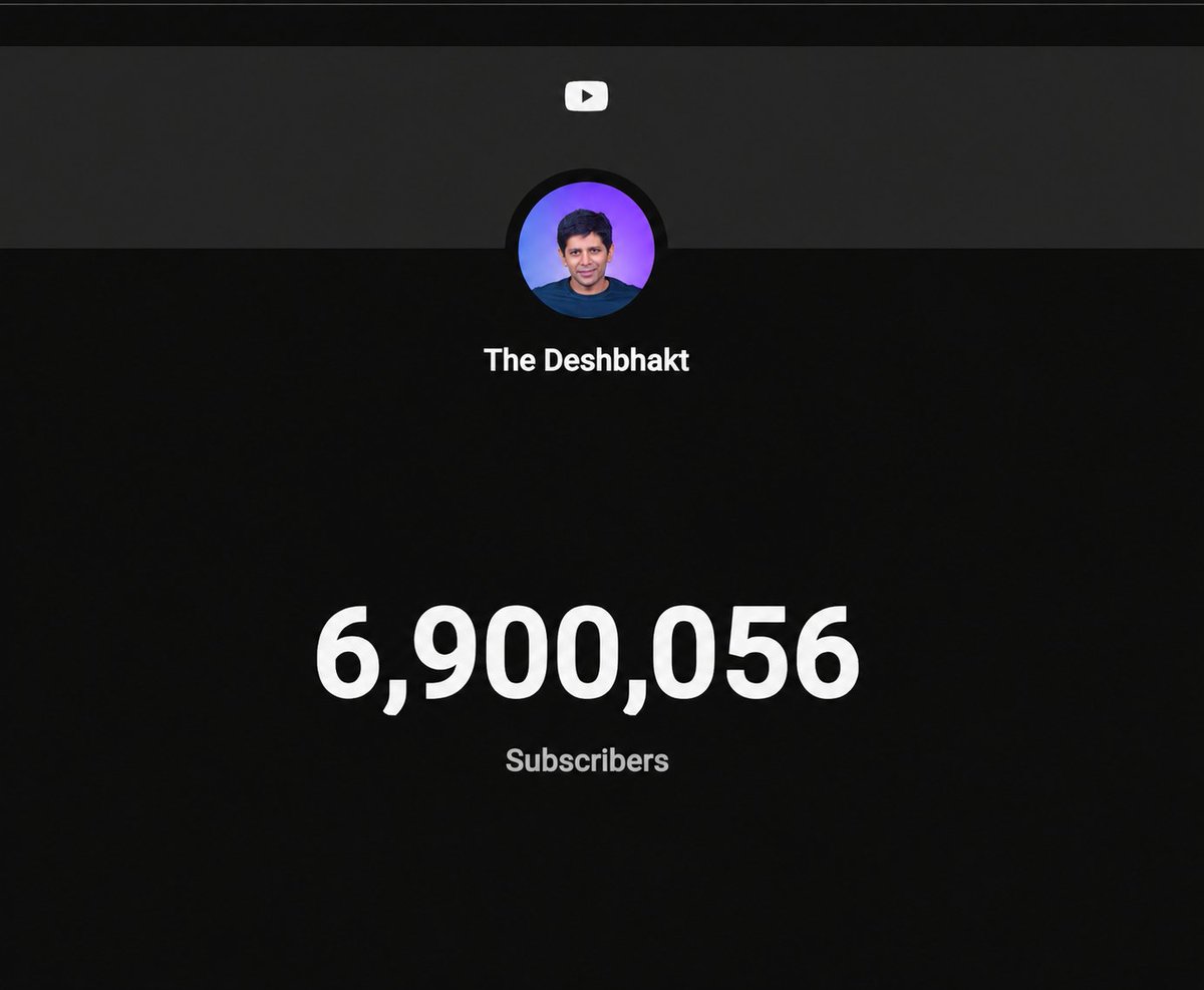 TheDeshBhakt's tweet photo. Last night Deshbhakt family grew a little more on Youtube - but nothing to celebrate here - this number reminds us of the state of the nation and who got us here. https://t.co/us5RWbgd5L