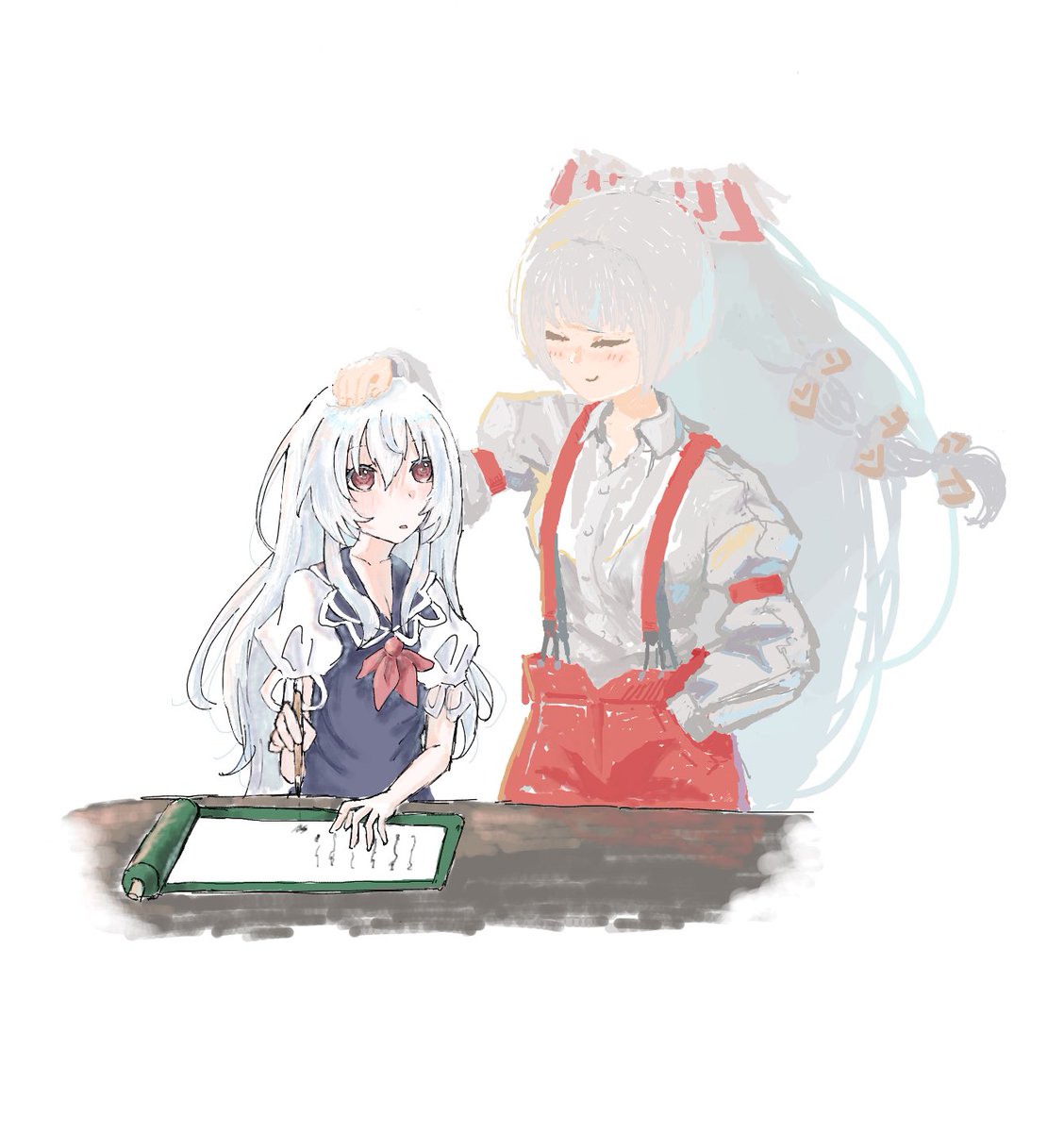 5ff4w's tweet photo. 今日も合作!!
つのさん(@tunotoge )と、もこけーね!!!
可愛い妹紅描いてくれてありがとう😭
まじ感謝しかない
もう幸せ(  ´˘`  ) https://t.co/nBSrYmq6Qg