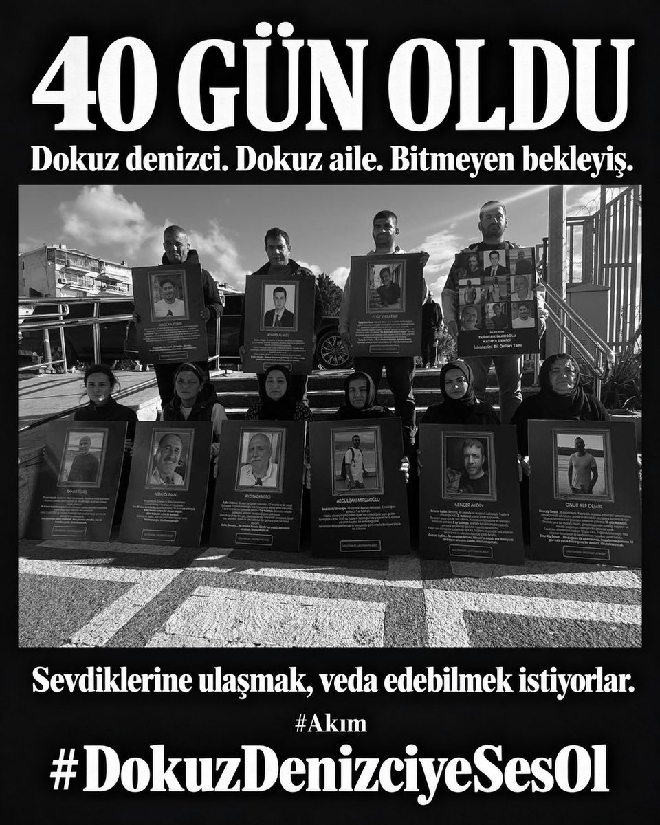 usatrvt's tweet photo. Biliyor musunuz ❓

Yaşam hakları ellerinden alınan 10 denizcinin 9’unun ailesi 40 gündür Silivri’de Marmara Denizinin 720 metre altında cenazelerini alıp alamayacaklarının teknik çalışmasını/resmi açıklamasını bekliyor.
#DokuzDenizciyeSesOl https://t.co/8e0my9a4pt