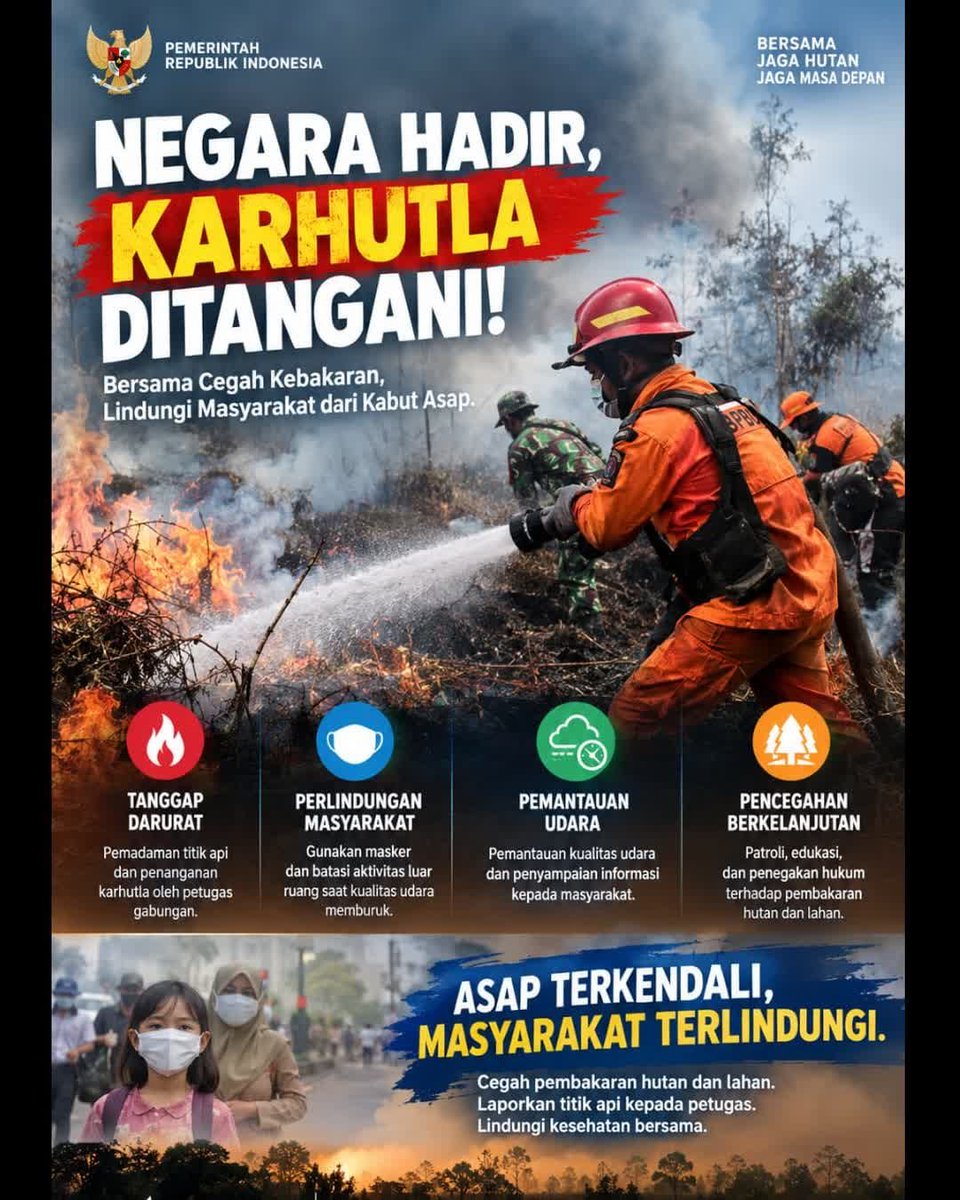 ekonomiplus62's tweet photo. Tanggapi kabut asap: Cegah kebakaran hutan dan lahan, laporkan titik api! https://t.co/Etst2NA6pU