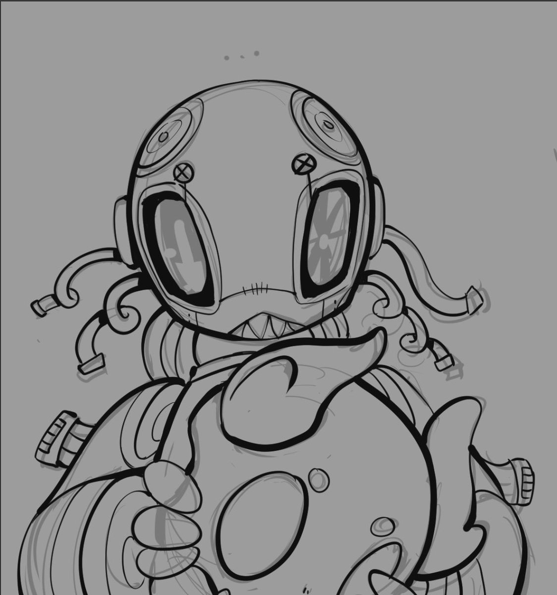 trixterdoodles's tweet photo. drawing some protos.. youare so cute like an octoling. and bald https://t.co/J2gbjveEAC
