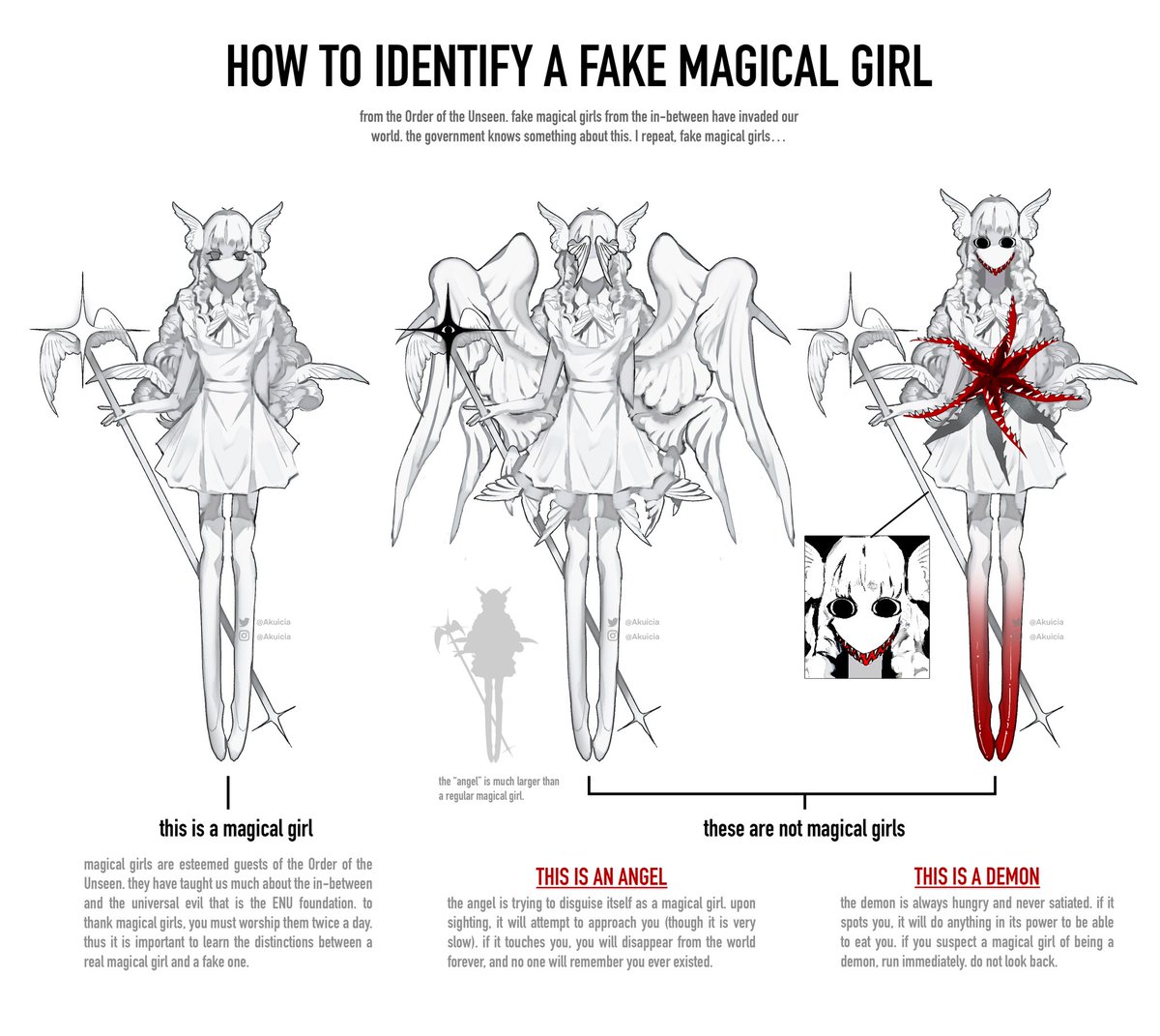 Akuicia's tweet photo. how to identify a fake magical girl
#oc https://t.co/4fHV8CY6XZ