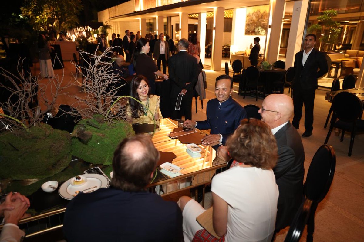 ShalluJindal_'s tweet photo. A warm evening at home as @MPNaveenJindal ji and I welcomed members of the World Steel Association General Assembly.

It was a pleasure bringing together leaders from across the global steel community for an evening of meaningful conversations round an industry that continues to build nations, connect economies and shape the future.