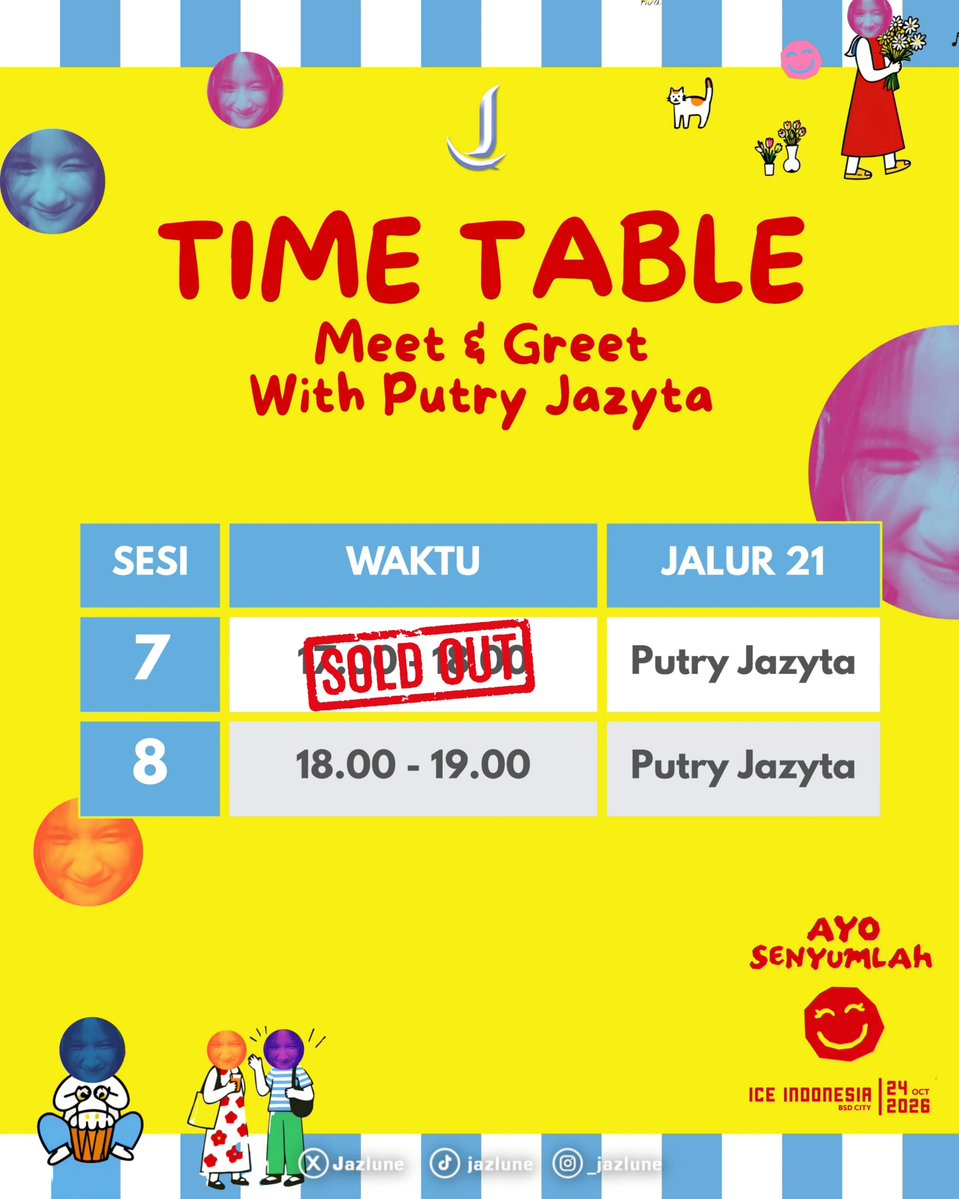JazLune's tweet photo. WEHH DEMI APASIHH SESI 7 UDAH SO???ππππ
Makasih banyakk buat semuanya yg sudah membeli dan menyempatkan waktunyaa untuk mengobrol secara langsung sm Jejii nanti. Keren deh kalian!π₯Ίπ₯Ί See u BSD, yaa!π
YUKYUK SESI 8 KITA SO-KAN JUGAKKπ
#Zymeet #GraceInJaz https://t.co/laZkYJwq5P