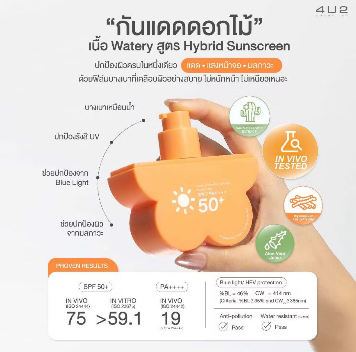 aqhi_ii's tweet photo. WTS / 4U2 LIFE CACTUS WATERY AIR-SET SUNSCREEN SPF50+ PA++++
จาก 590 เหลือ 240฿ ✨ส่งฟรี
#4U2x9214KIDS #กันแดดดอกไม้4U2 #4U2 #4U2Life #9214KIDS #ส่งต่อสกินแคร์ #ส่งต่อเครื่องสำอาง https://t.co/uneWzgOVfs