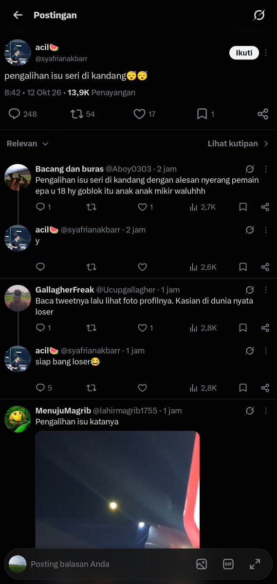 basun1996's tweet photo. @bandungfootball @syafrianakbarr  malah nuduh pengalihan isu , tolol emang otak thejak https://t.co/yPR3Cv1tES