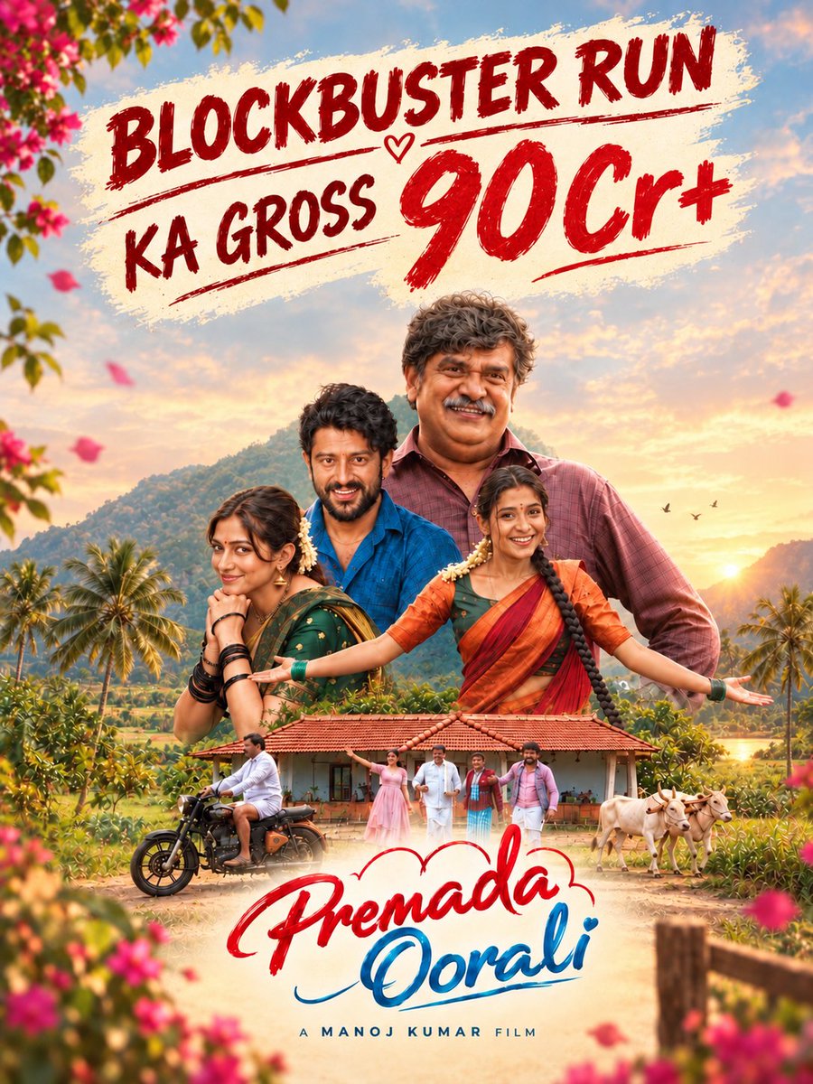 Badavaa_Rascal's tweet photo. PremadaOorali  crosses 90Cr and beats the previous highest grossed Toxic - Day wise  BOX OFFICE NUMBERS 🔥

Day 1 - 0.12 Cr
Day 2 - 0.20 Cr
Day 3 - 0.40 Cr
Day 4 - 0.50 Cr
Day 5 - 0.70 Cr
Day 6 - 1.10 Cr
Day 7 - 3.00 Cr
Day 8 - 6.20 Cr
Day 9 - 7.00 Cr
Day 10 - 8.50 Cr
Day 11 - 6.20 Cr
Day 12 - 6.50 Cr
Day 13 - 6.80 Cr
Day 14 - 7.10 Cr
Day 15 - 7.50Cr
Day 16 - 12.50 Cr
Day 17 - 16.00 Cr

TOTAL — 90+ Cr 🔥

The Blockbuster Run Continues 👑🔥

Premada Oorali is Hungry for more Love ❤️‍🔥

#Premadaoorali #Kannada #BBK13 #KFI