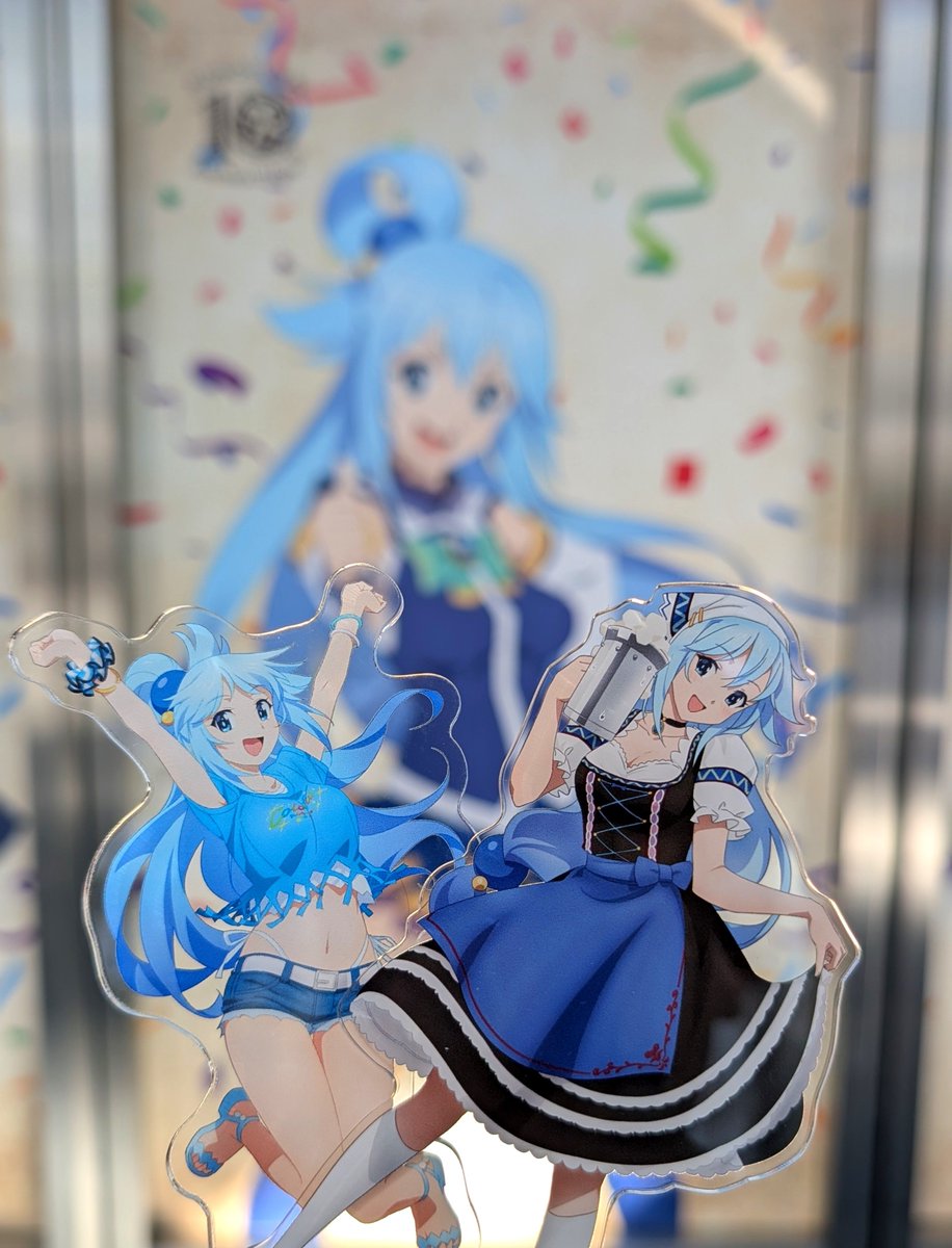 Noah_BluerSky's tweet photo. 『この素晴らしい世界に祝福を！』展〜Cheerful〜 めっっっちゃ楽しかったです！
このすばの世界に浸れる展示に、10年の歴史がギュッと詰め込まれた最高の幸せ空間でした✨️
アクア様もめちゃ可愛かった😆
#このすば展 https://t.co/ocsSbhMic4