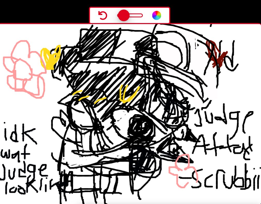 frozencoldpizza's tweet photo. this doodle is so lazy you can't even tell if that's judge https://t.co/jEzBJt3wVD