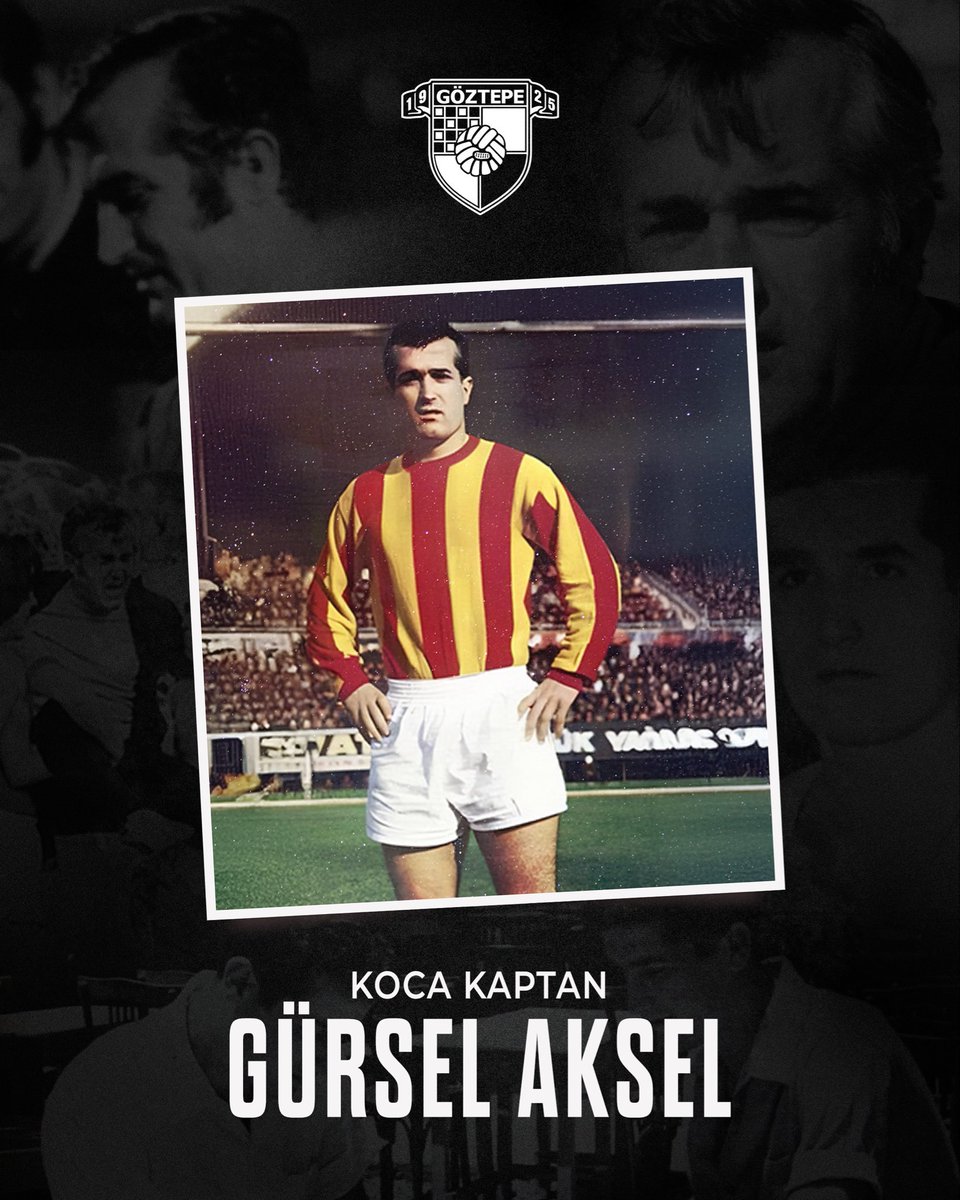 Goztepe's tweet photo. Koca Kaptan Gürsel Aksel’i vefatının 48. yılında saygı ve özlemle anıyoruz. 

"Biz bugüne kadar Göztepe'de formamıza hiç ihanet etmedik, ettirmedik. Size şerefli bir forma bıraktık."

#EfsaneGöztepe https://t.co/lzwCtSbkUS